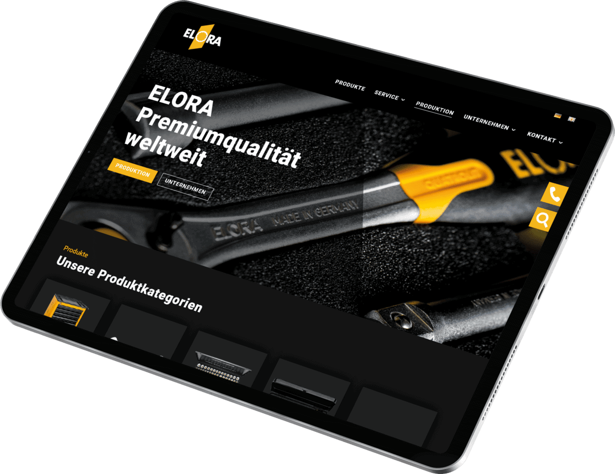 ELORA Relaunch iPad - co-de Internetagentur 