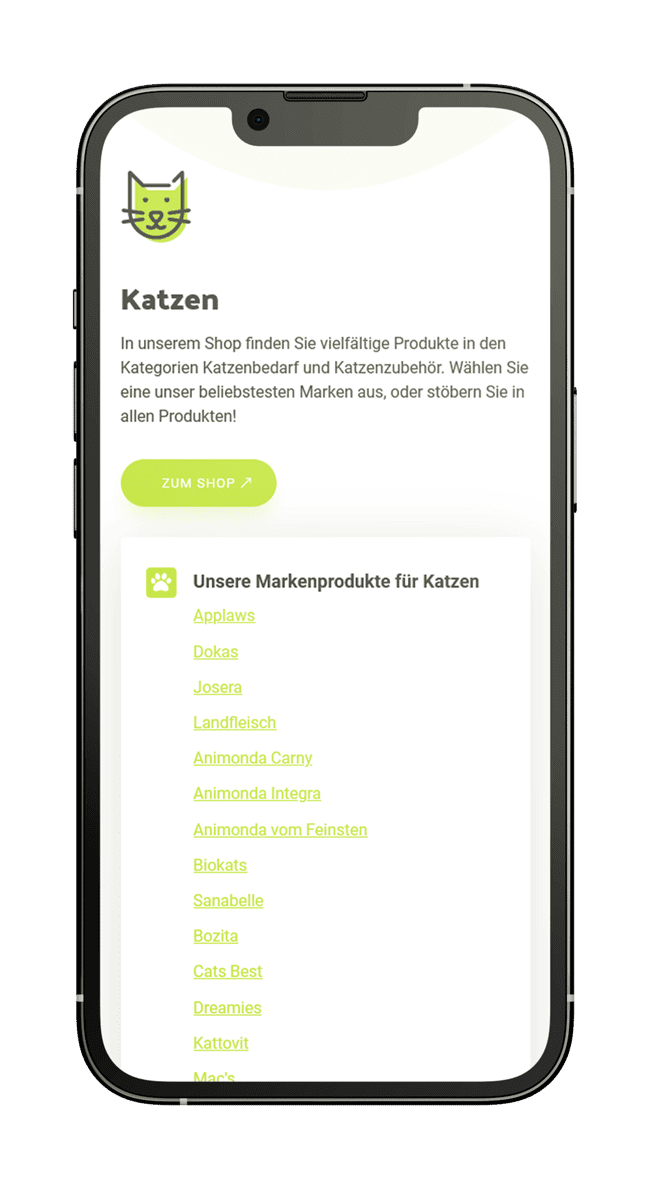 Neue responsive Website für Futterbuddy