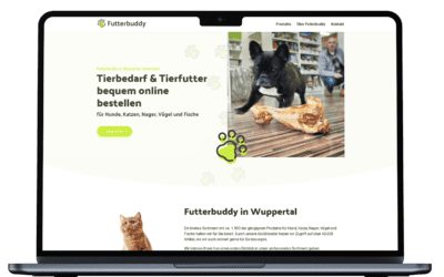 Webdesign für den lokalen Tierbedarf-Großhändler Futterbuddy