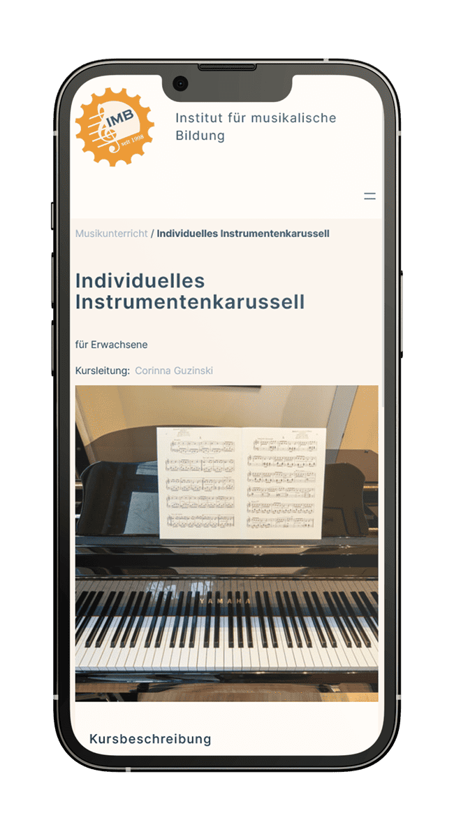 IMB Musikschule Relaunch