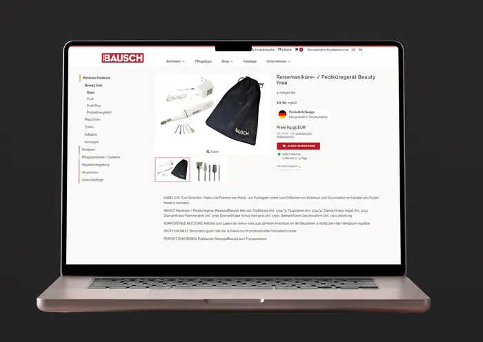 Peter Bausch Webseite & Shop